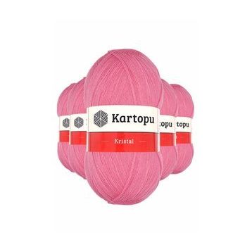 Byline Koyu Pembe K1790 5 Adet Kristal Çift Katlı El Örgü Lif İpi