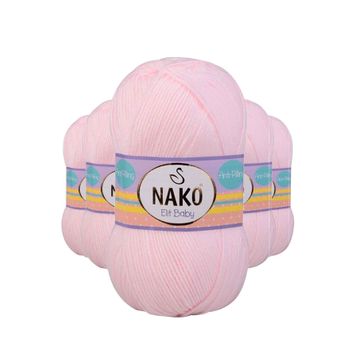 Byline Soft Pembe 2892 5 Adet Elite Baby El Örgü İpi Tüylenmeyen Bebek Yünü