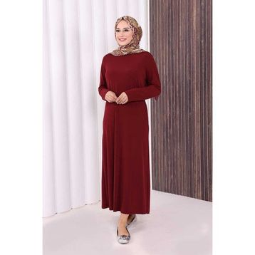 Bym Fashion 3202 Bordo Kadın Elbise
