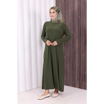 Bym Fashion 3202 Haki Kadın Elbise