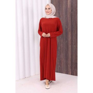 Bym Fashion 3202 Kiremit Kadın Elbise