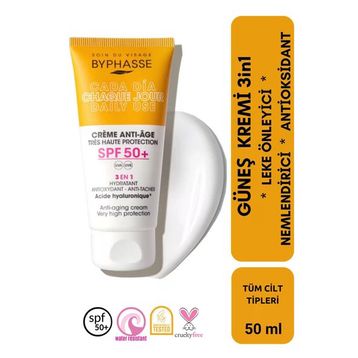 Byphasse Anti-Aging Renkli LigMediumht Yeni Nesil Güneş Filtreli Hibrit Formül 50 ml Sıvı Güneş Kremi
