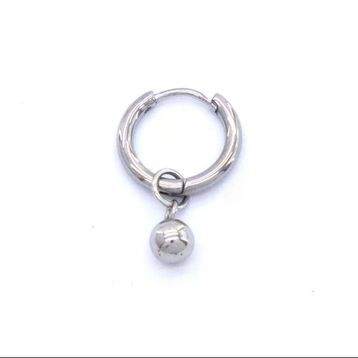 BZ 316L Çelik Unisex Tek Küre Küpe