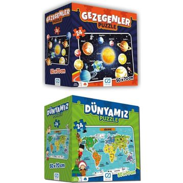 CA Games 2'li Dünyamız ve Gezegenler Yer Puzzle Seti