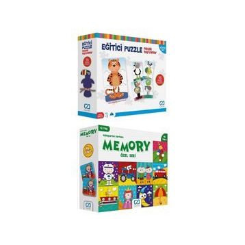 CA Games 5028-5039 2'li Eğitici Puzzle ve Memory Set