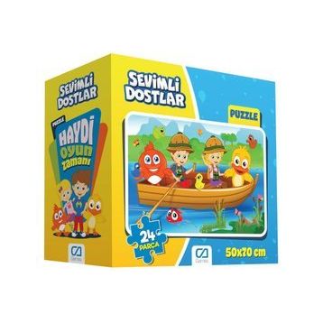 CA Games 50x70 cm 24 Parça Yer Sevimli Dostlar Puzzle
