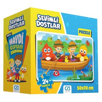CA Games 50x70 cm 24 Parça Yer Sevimli Dostlar Puzzle