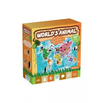 CA Games Worlds Animal 100 Parça Çocuk Puzzle
