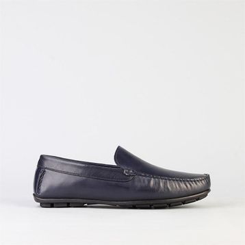 Cabani 010M150 Hakiki Deri Lacivert Yazlık Erkek Loafer Ayakkabı