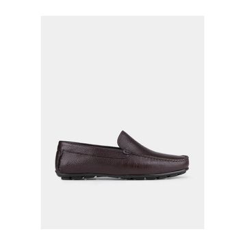 Cabani 010M150 Kauçuk Tabanlı Hakiki Deri Kahverengi Erkek Loafer Ayakkabı