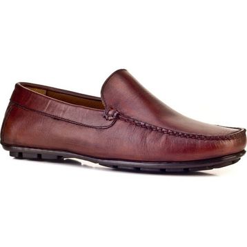 Cabani 010M150 Kauçuk Tabanlı Hakiki Deri Kahverengi Erkek Loafer Ayakkabı