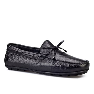 Cabani 010M492 Meşin Astar Hakiki Deri Siyah Erkek Loafer Ayakkabı