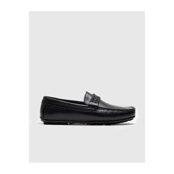 Cabani 010M7823F Hakiki Deri Siyah Tokalı Erkek Loafer Ayakkabı