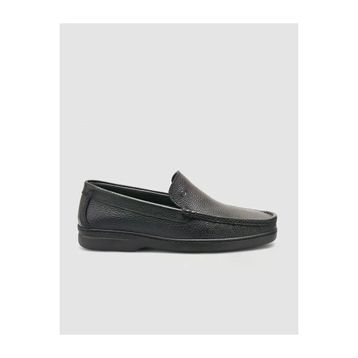 Cabani 024M052 Hakiki Deri Dikiş Detaylı Siyah Erkek Loafer Ayakkabı