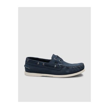Cabani 052C102 Lacivert Hakiki Deri Bağcıklı Erkek Loafer Ayakkabı