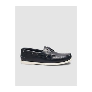 Cabani 052C102 Siyah Hakiki Deri Bağcıklı Erkek Loafer Ayakkabı