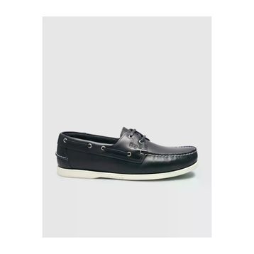 Cabani 052C102 Siyah Hakiki Deri Bağcıklı Erkek Loafer Ayakkabı