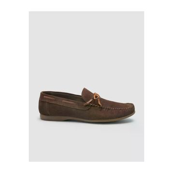 Cabani 167M875 Hakiki Deri Kahverengi Süet Erkek Loafer Ayakkabı