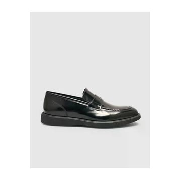 Cabani 174 Hakiki Açma Deri Siyah Erkek Klasik Loafer Ayakkabı