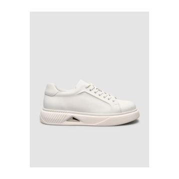 Cabani 2799 Nubuk Deri Beyaz Erkek Sneaker