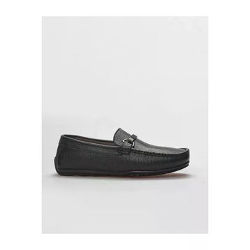 Cabani 296M4823 Hakiki Deri Siyah Toka Detaylı Erkek Loafer Ayakkabı
