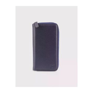 Cabani 3016 Hakiki Deri Fermuarlı Telefon Bölmeli Lacivert Cüzdan