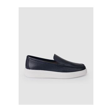 Cabani 657M1651 Hakiki Deri Lacivert Erkek Loafer Ayakkabı