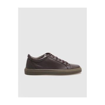 Cabani Bağcıklı Kahverengi Hakiki Deri Erkek Sneaker Ayakkabı
