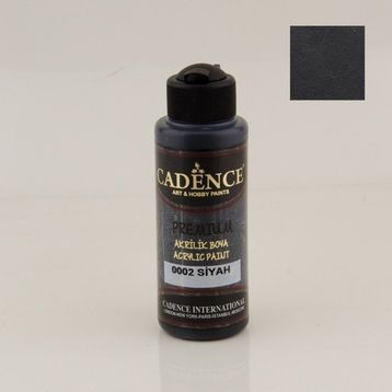 Cadence 0002 Premium Siyah 120 ML Akrilik Boya
