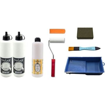 Cadence 1 lt Antik Beyaz Boya 500 ml Mat Vernik Set