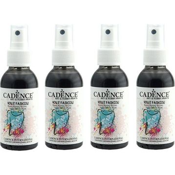 Cadence 100 ml 4'lü Siyah Sprey Kumaş Boyası