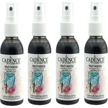 Cadence 100 ml 4'lü Siyah Sprey Kumaş Boyası