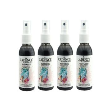 Cadence 100 ml 4'lü Siyah Sprey Kumaş Boyası