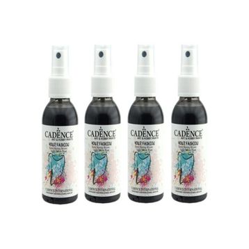 Cadence 100 ml 4'lü Siyah Sprey Kumaş Boyası