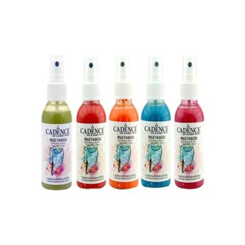 Cadence 100 ml 5'li Siyah Sprey Kumaş Boyası
