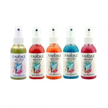 Cadence 100 ml 5'li Siyah Sprey Kumaş Boyası