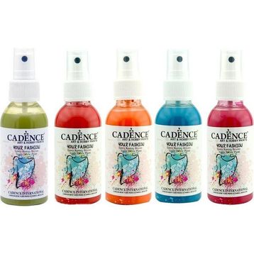 Cadence 100 ml 5'li Siyah Sprey Kumaş Boyası