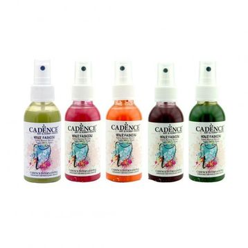 Cadence 100 ml 5'li Siyah Sprey Kumaş Boyası