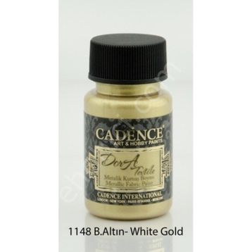 Cadence 1148 Beyaz Altın Dora Metalik Kumaş Boyası