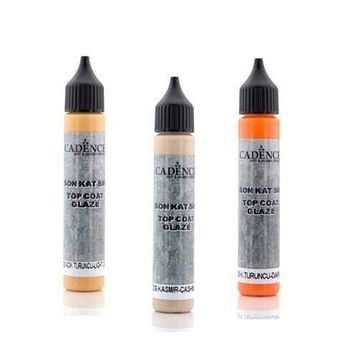 Cadence 25 ml 029 Koyu Turuncu Top Coat Glaze Son Kat Sır