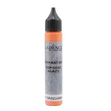 Cadence 25 ml 029 Koyu Turuncu Top Coat Glaze Son Kat Sır