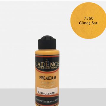 Cadence 7360 Güneş Sarı 70 ml Akrilik Boya