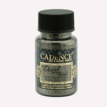 Cadence Antrasit Dora Metalik 50ml Kumaş Boyası