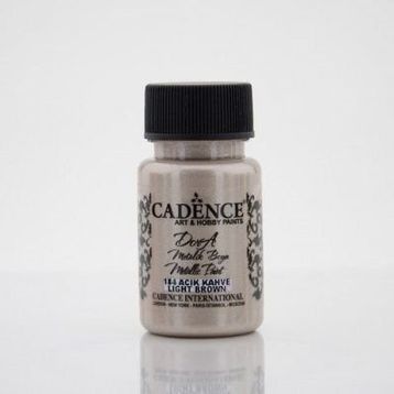 Cadence Dora 50 ml 184 Acı Kahve Metalik Ekstra Simli Parlak Örtücü Boya