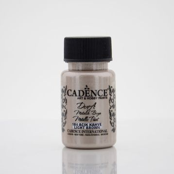 Cadence Dora 50 ml 184 Acı Kahve Metalik Ekstra Simli Parlak Örtücü Boya