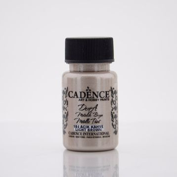 Cadence Dora 50 ml 184 Acı Kahve Metalik Ekstra Simli Parlak Örtücü Boya