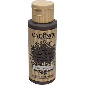 Cadence F649 Style Matt Koyu Kahve 59 ml Kumaş Boyası