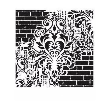 Cadence GCS-002 Grunge 45x45 cm Stencil Şablon