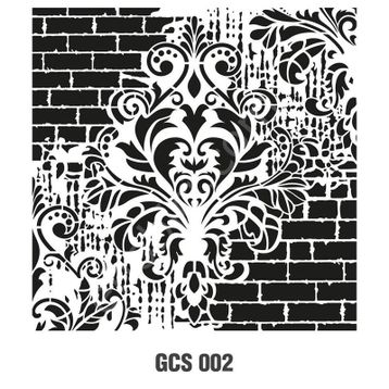 Cadence GCS-002 Grunge 45x45 cm Stencil Şablon