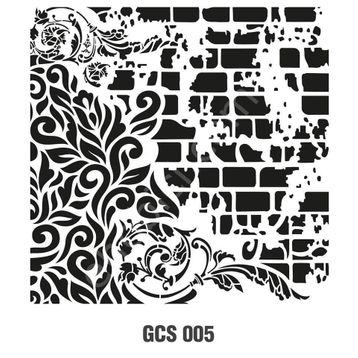 Cadence GCS-005 Grunge 45x45 cm Stencil Şablon